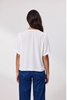 LOLA TOP - ivory/ink